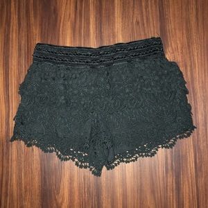 Black Lace Shorts